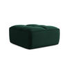 POUF Samt Stoff Grün - Dunkelgrün/Schwarz, Kunststoff/Textil (80/43/93cm) - LaMiaSofa