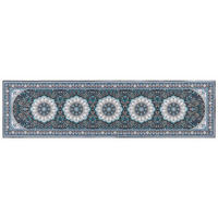 KURZFLOR-TEPPICH Blau 80/300 cm Gediz - Blau/Schwarz, Textil (80/300cm) - Beliani