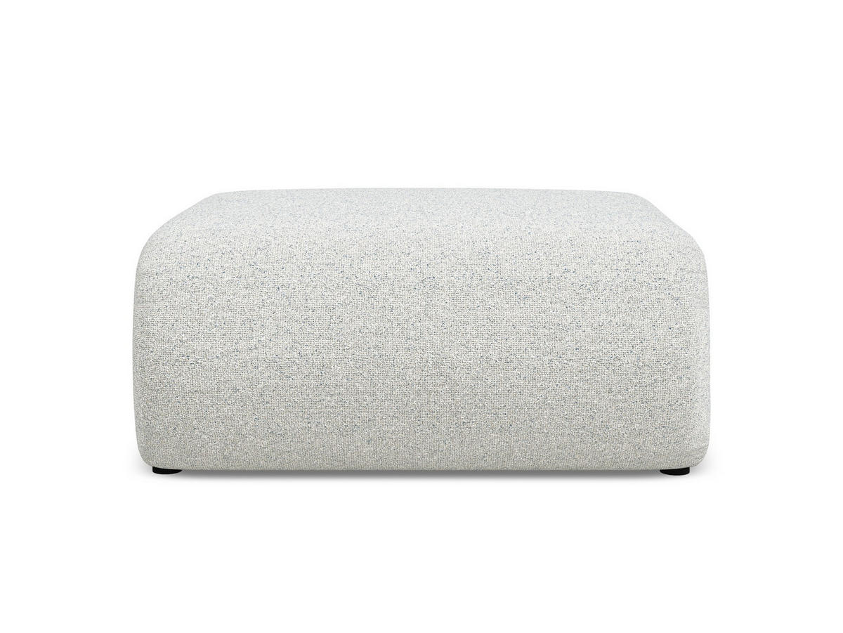 POUF Strukturstoff Stoff Beige - Beige/Schwarz, Kunststoff/Textil (94/40/89cm) - Makamii