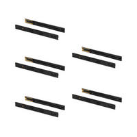 KUGELFÜHRUNGEN Höhe 45mm, Tiefe 350mm, Vollauszug, mit Schließautomatik, Schwarz 5er-set - Schwarz, Metall (10/7/36cm) - EMUCA