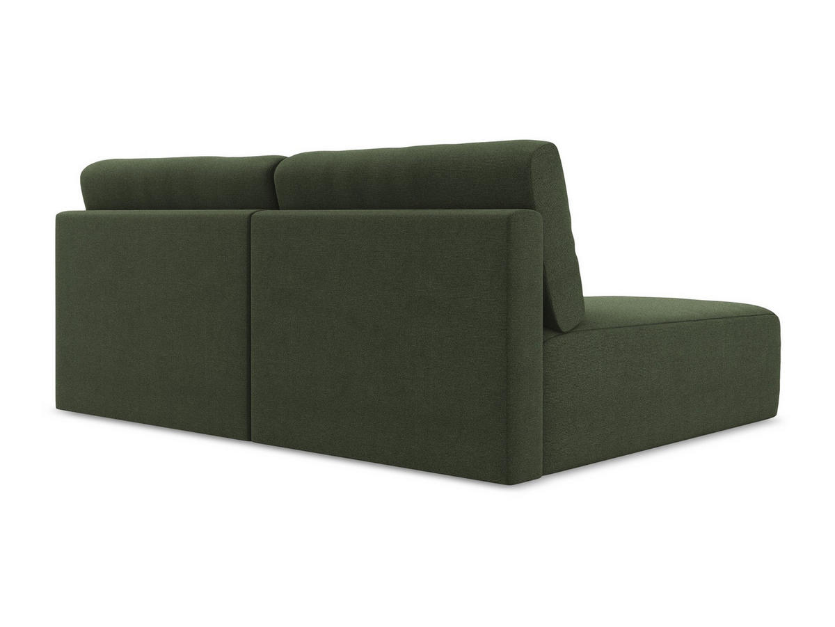 ECKSOFA mit Schlaffunktion links Strukturstoff Stoff Grün - Blau/Schwarz, Kunststoff/Textil (149/210cm) - Makamii
