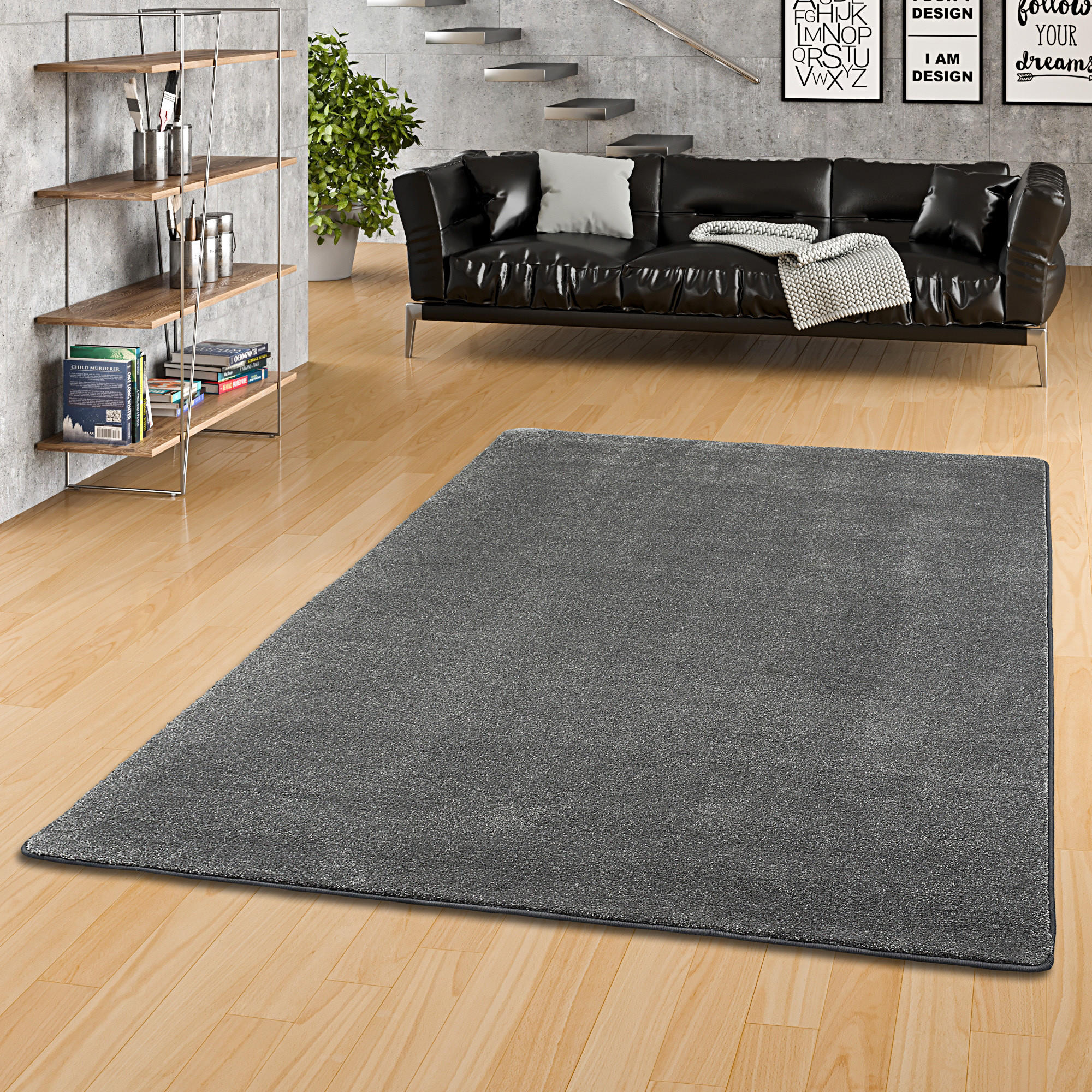HOCHFLOR LUXUS VELOURS TEPPICH TOUCH - Anthrazit, Textil (200/300cm) - Snapstyle
