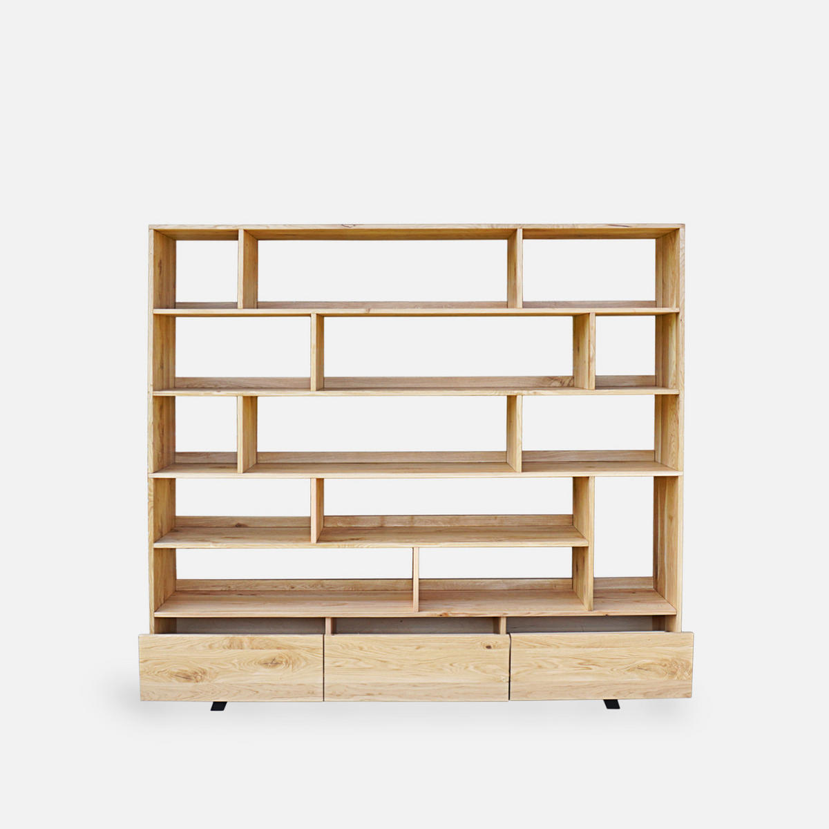 BÜCHERREGAL aus Eiche für das Wohnzimmer VITA - Eichefarben, Holz (220/210/35cm) - Rawood Furniture