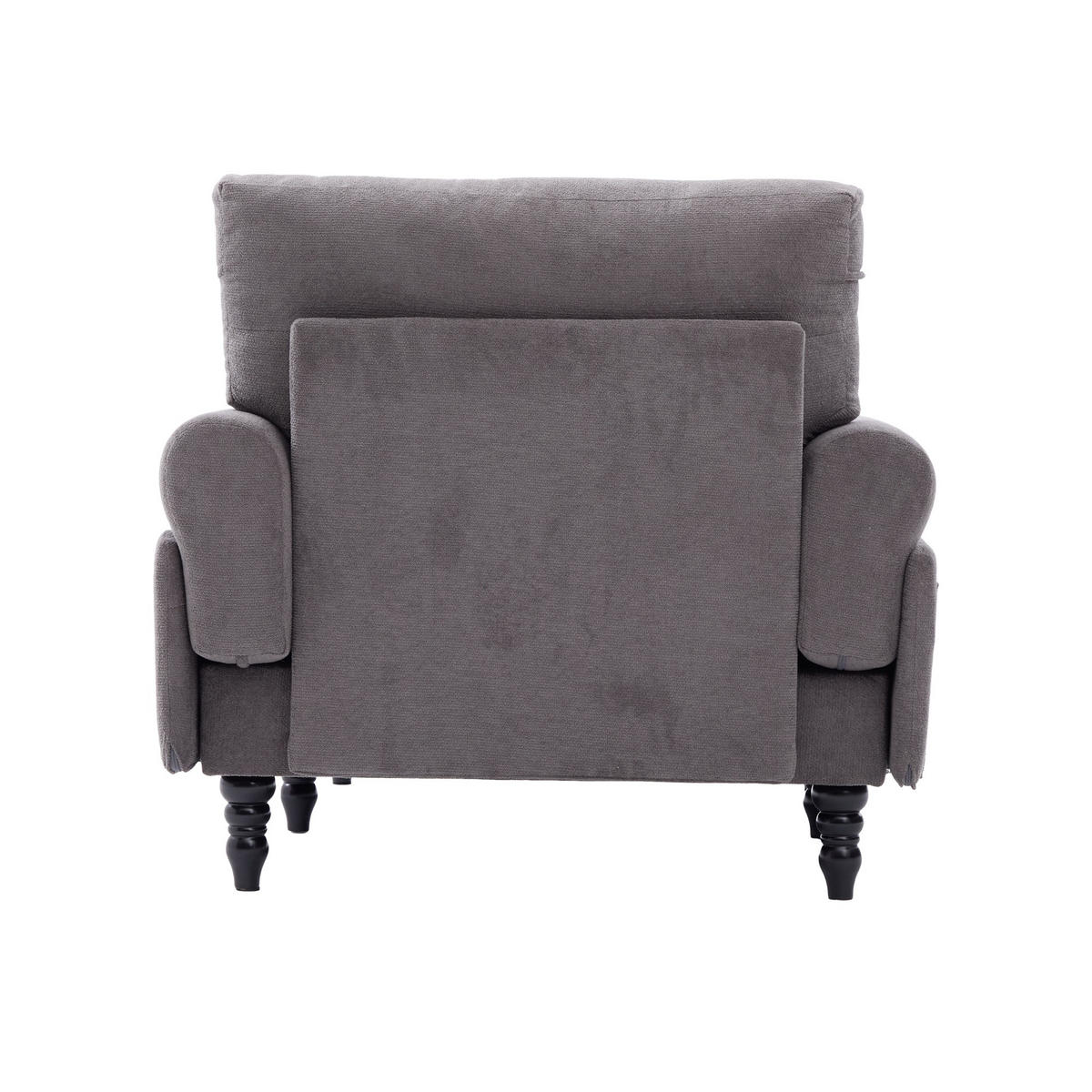 RELAXSESSEL Liege,hochdichte Polsterung,Seitentaschen,Chenille,Grau - Grau, Textil (97/86/125.5cm) - LVHOM
