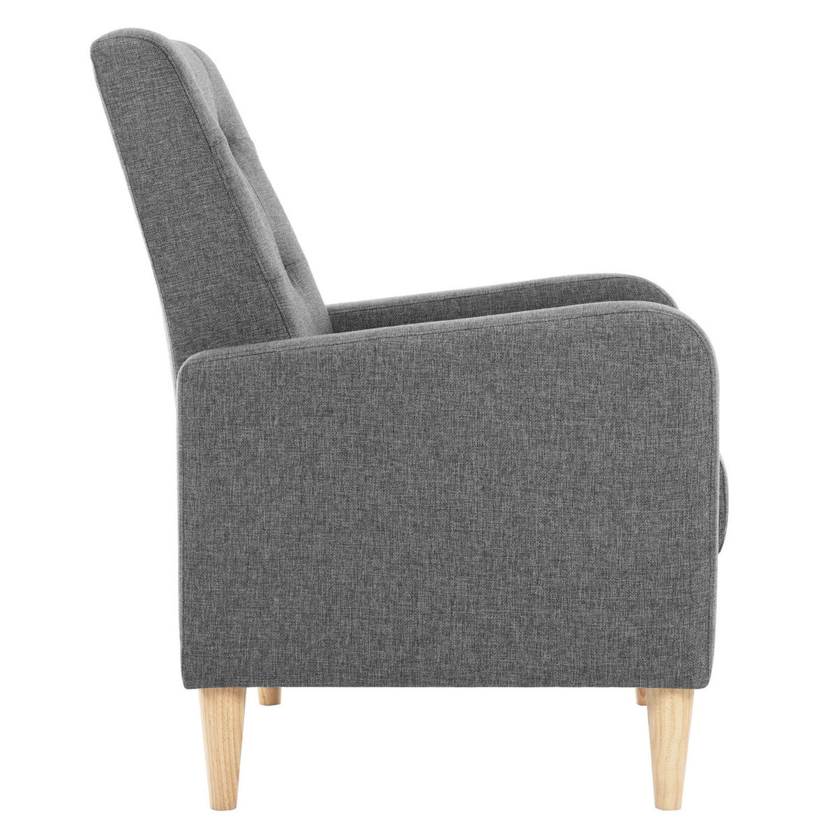 SESSEL 1-Sitzer mit hoher Rückenlehne, DE-42157, Dunkelgrau - Dunkelgrau, Holzwerkstoff (61/90.5/54cm) - ComfortXL