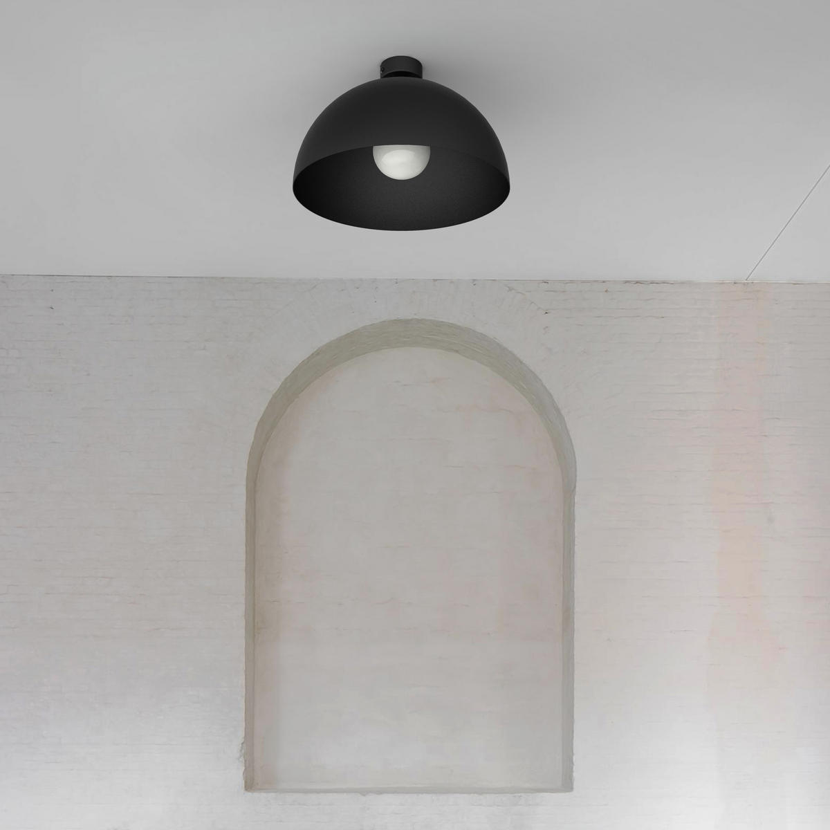 DECKENLEUCHTE - Schwarz Hochglanz, Metall (40/40/20cm) - Lumicom