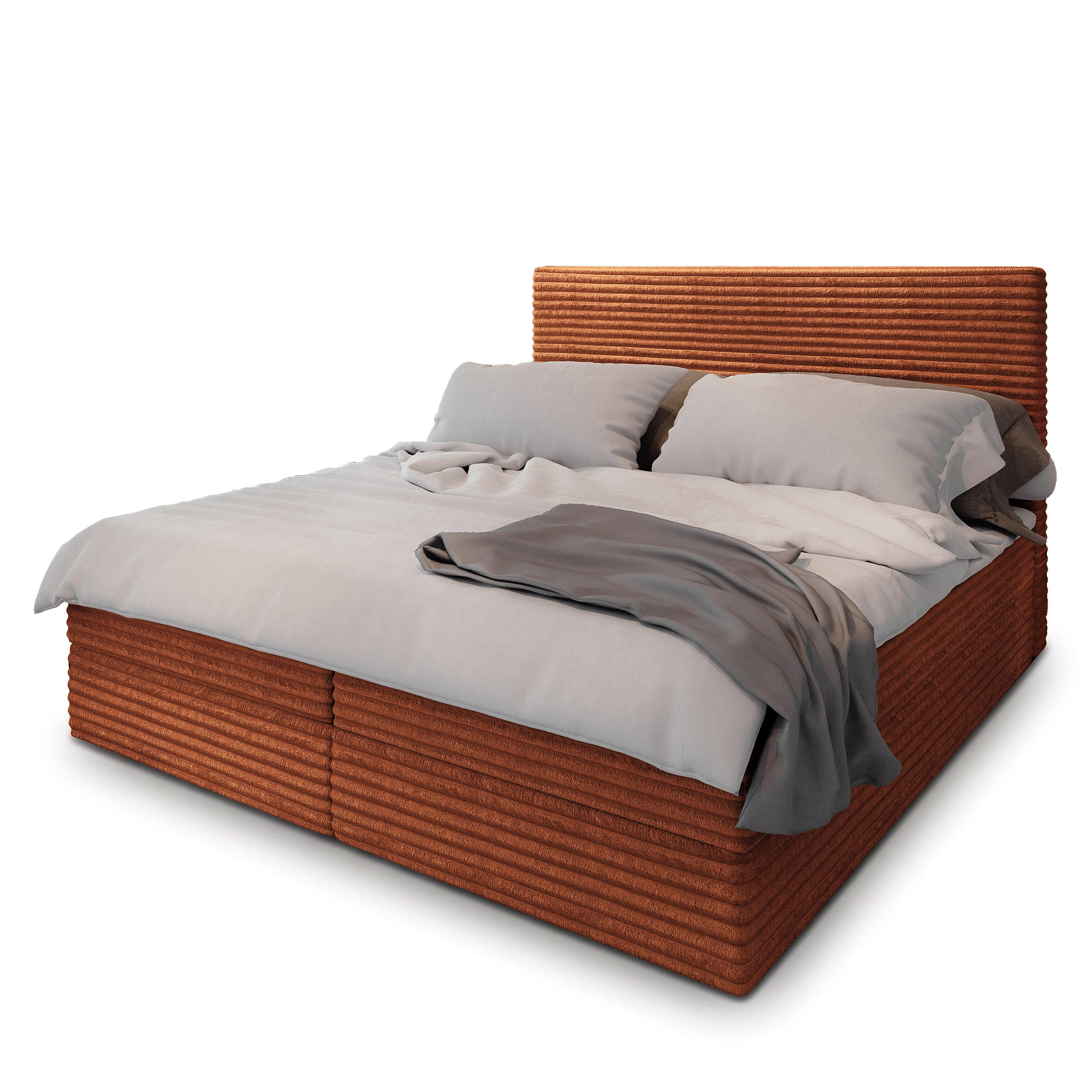Masseno Boxbett Braun 200x200 cm