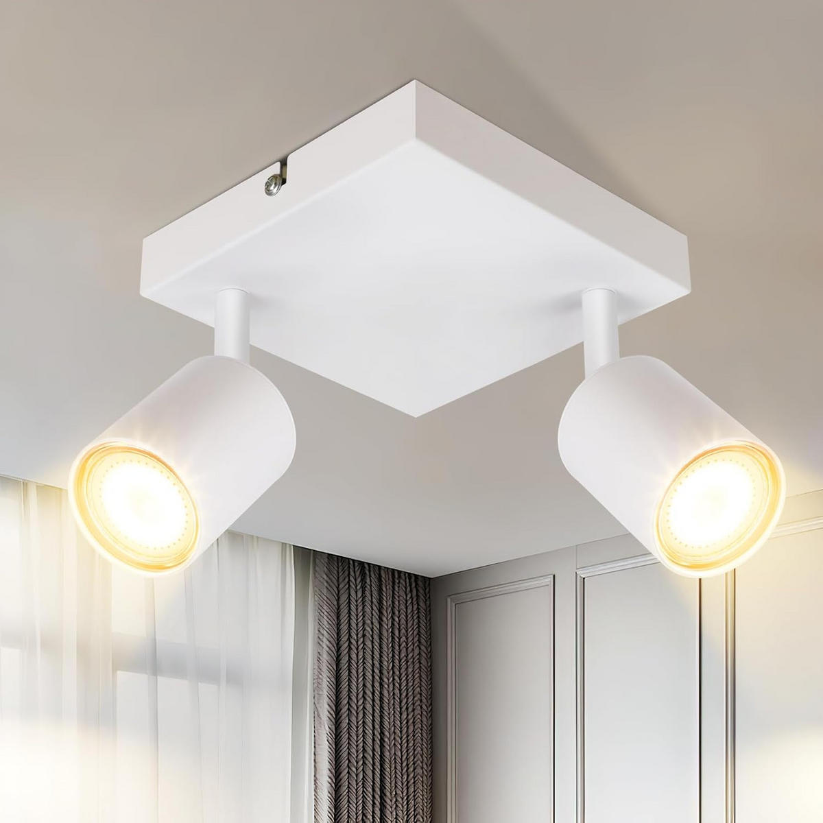 STRAHLER Einfallsreich 2-flammig 15/15/14.4 cm - Weiß, Metall (15/15/14.4cm) - ZMH