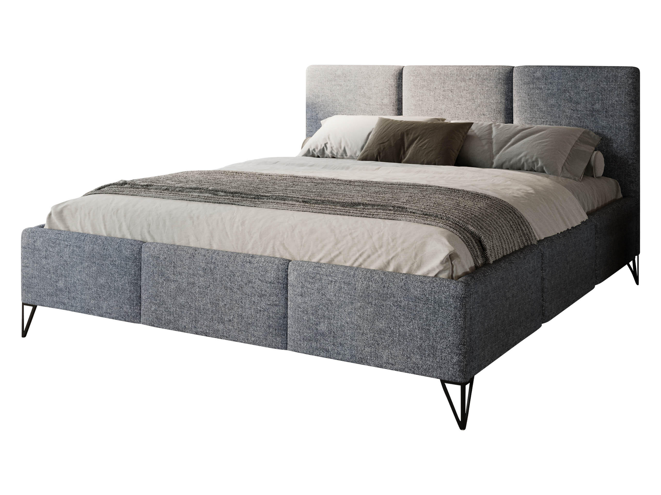 POLSTERBETT Loren - Blaugrau, Holz/Holzwerkstoff (200/200cm) - MIRJAN24