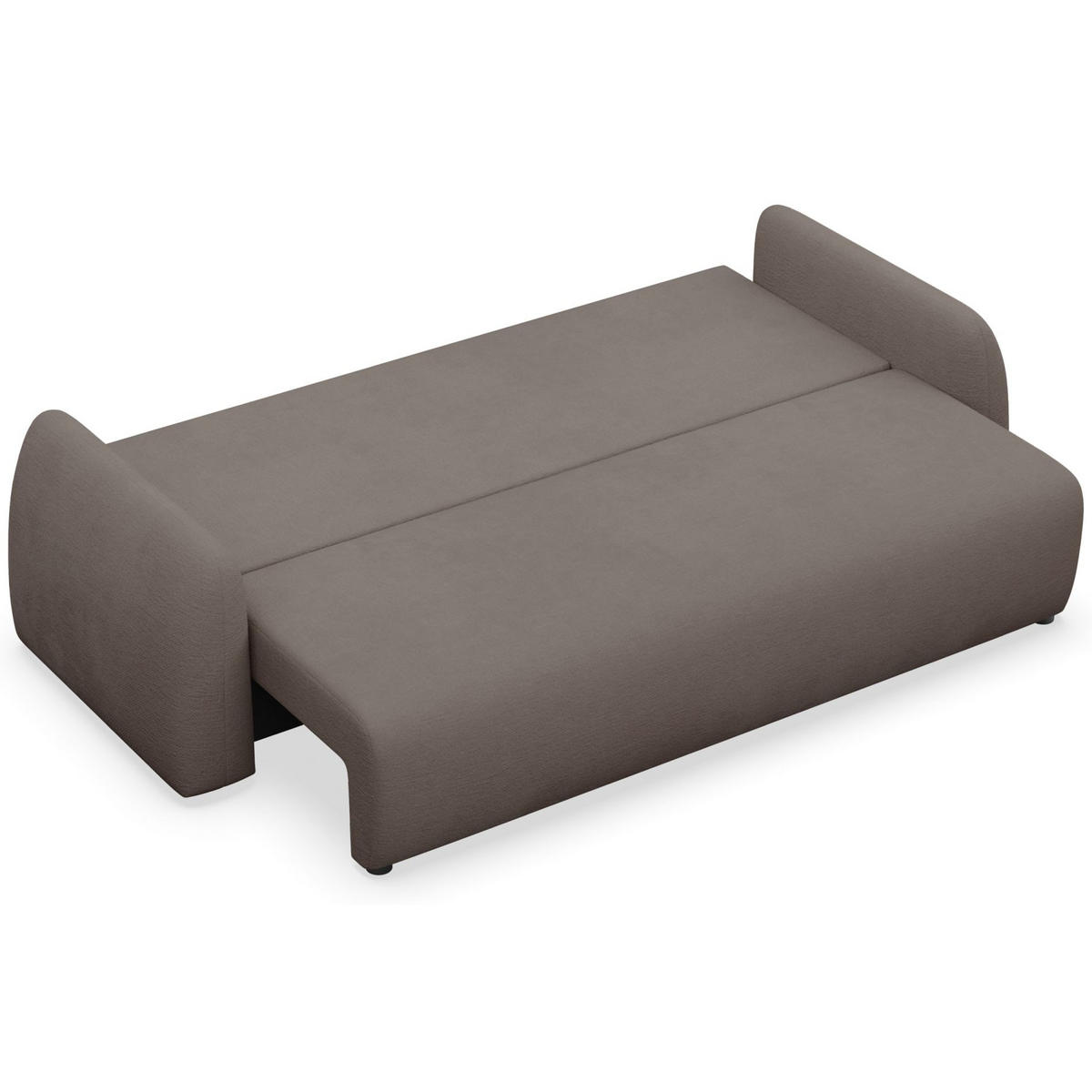 3-SITZER SOFA Nubelle Braun Chenille-Bezug, wasserabweisend - Schwarz/Braun, Kunststoff/Textil (244/85/93cm) - Selsey