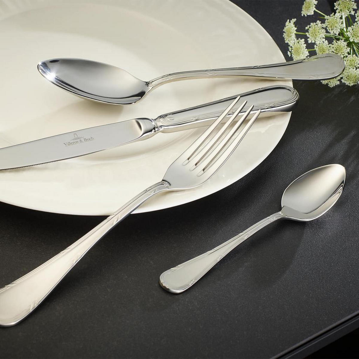 TAFELBESTECK Septfontaines silber 24er Set - Silberfarben, Metall - Villeroy & Boch