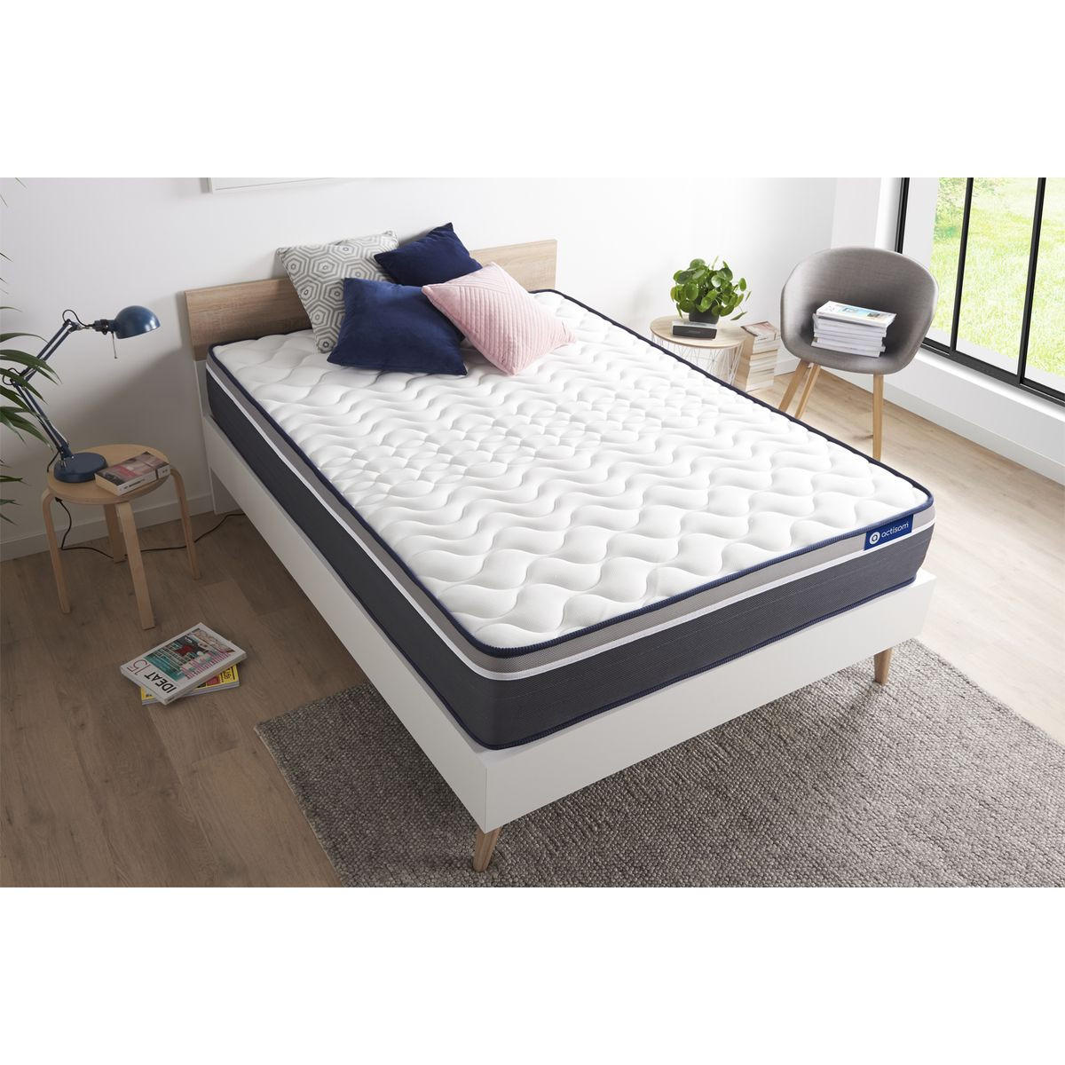 MATRATZE Actilatex plus Latex und Memory-Schaum 100 x 200 cm h4 - Weiß, Textil (100/200cm) - ACTISOM