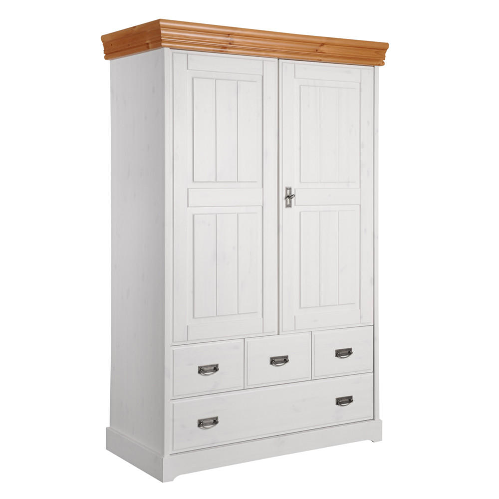 KLEIDERSCHRANK Savona-69 - Weiß, Holz (120/190/55cm) - Lomado
