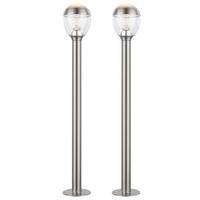 LED AUSSENSTEHLEUCHTE Edelstahl Silber - Silberfarben, Metall (15/15/99cm) - Globo Lighting