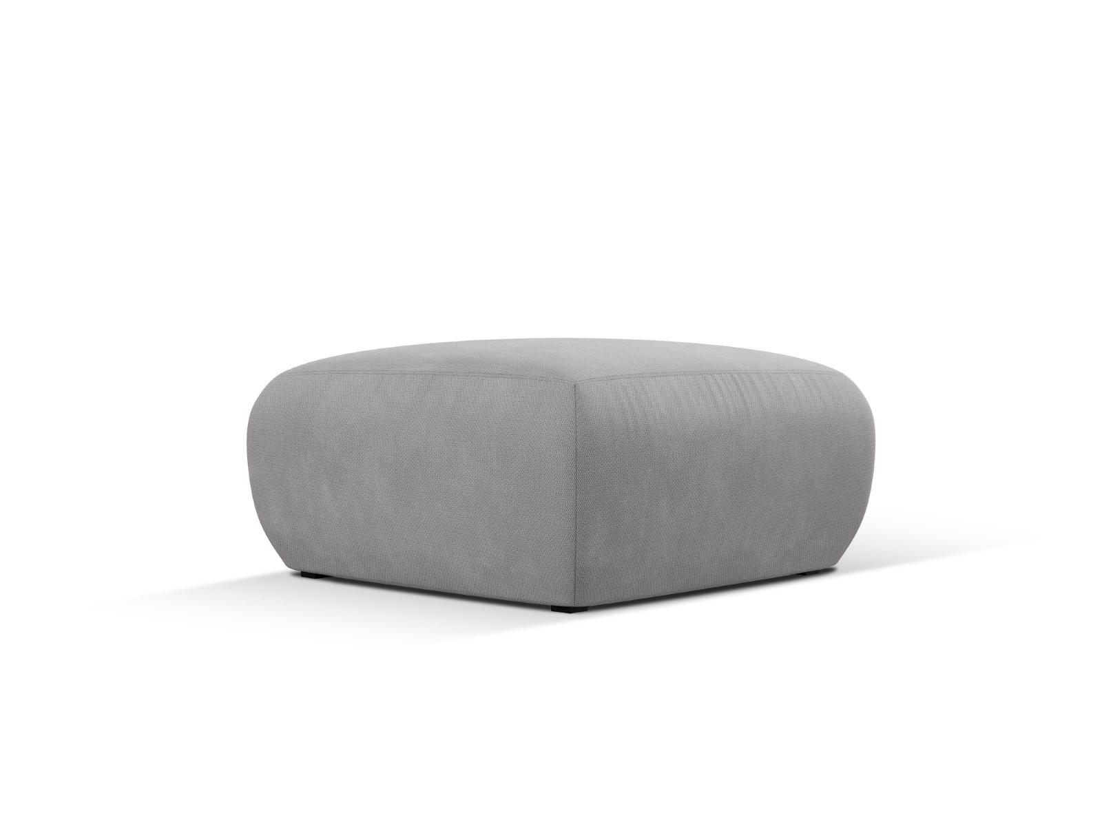 POUF Molino aus strukturiertem Stoff hellgrau - Hellgrau, Textil (75/36/75cm) - Micadoni