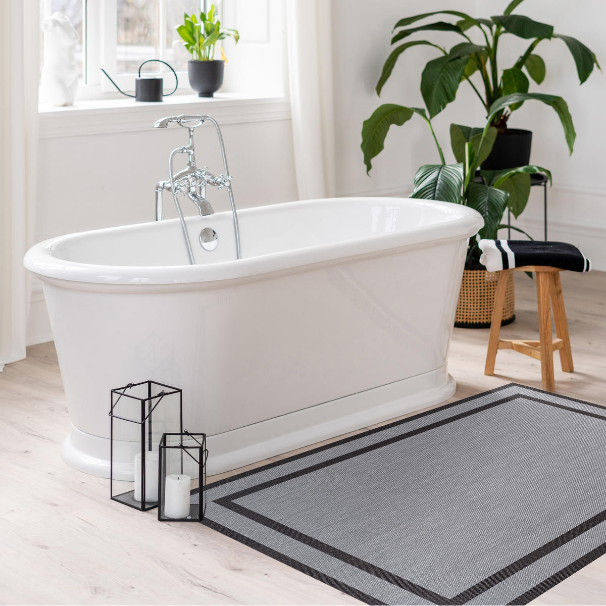 TEPPICH Premium en Vinyle Graue Rechtecke 160x230 cm - Grau, Kunststoff (160/230cm) - STORESDECO