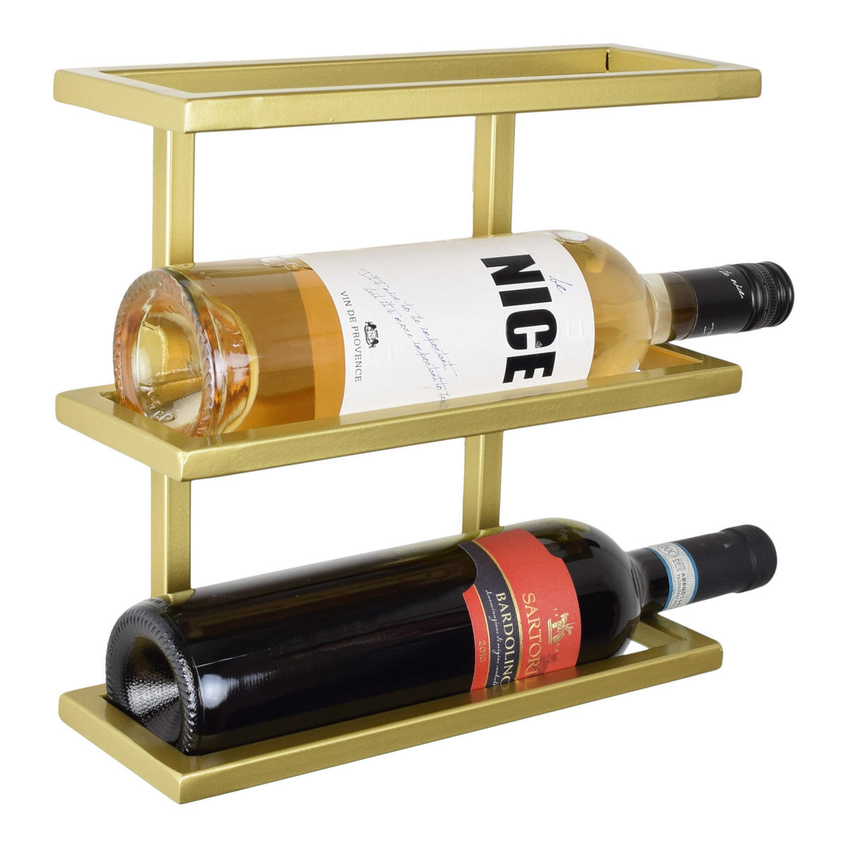 WEINREGAL Pinot Gold - Goldfarben, Metall (27/26/11cm) - LOFT42