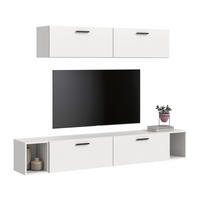 WOHNWAND The One weiß 202/34/184 cm - Weiß, Holzwerkstoff (202/184/34cm) - Xonox