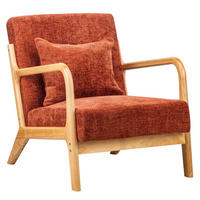 SESSEL Holz Terrakotta - Rot, Holz (64/74/80cm) - Nordlys