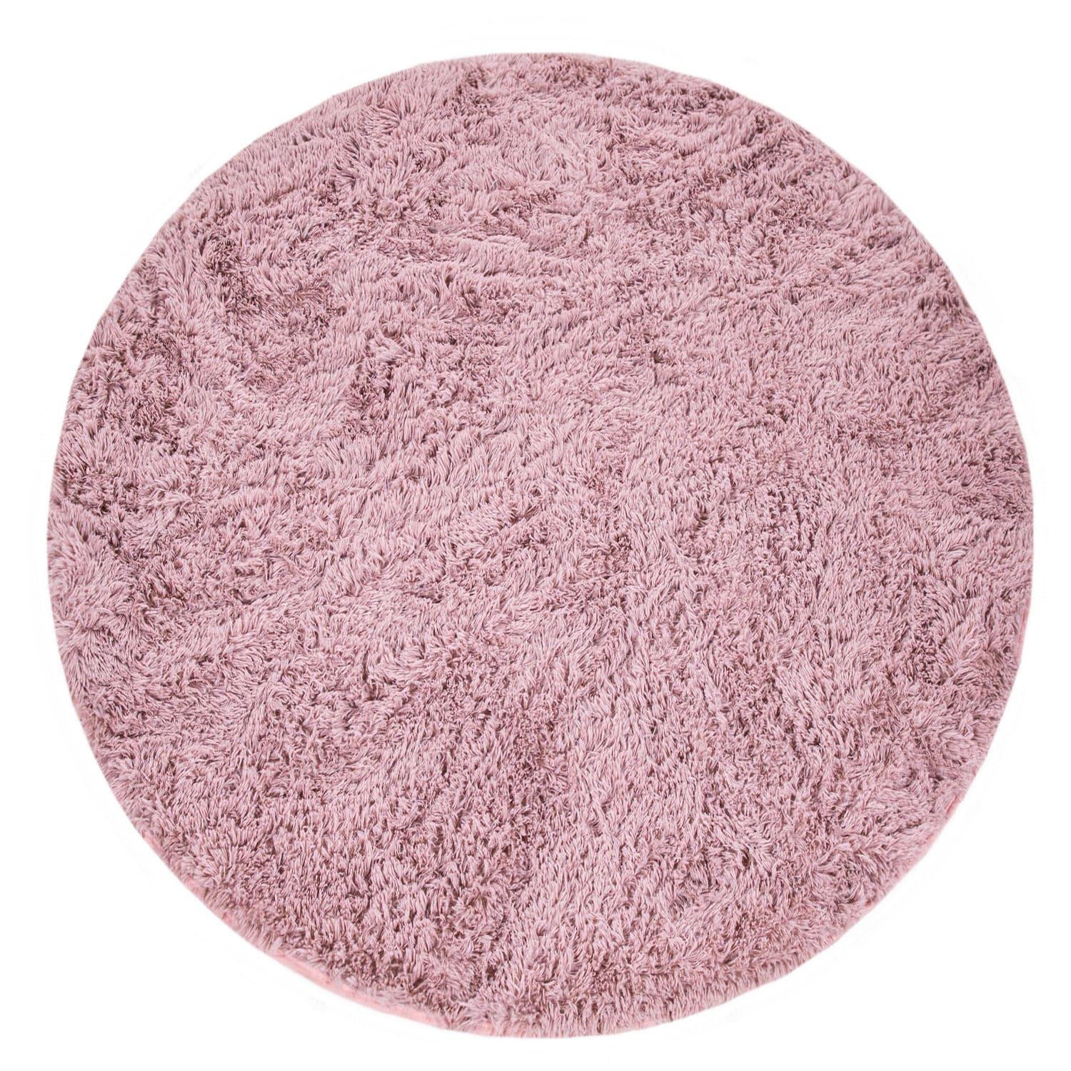 HOCHFLORTEPPICH 80/80 cm Silky 591 - Rosa, Kunststoff (80/80cm) - Paco Home
