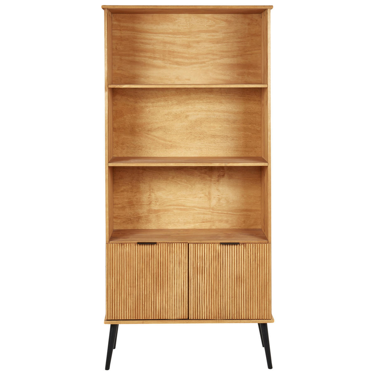 BOKHYLLA furu 190 cm brun Timmins - Ljusbrun, Trä (90/190/39cm) - Beliani