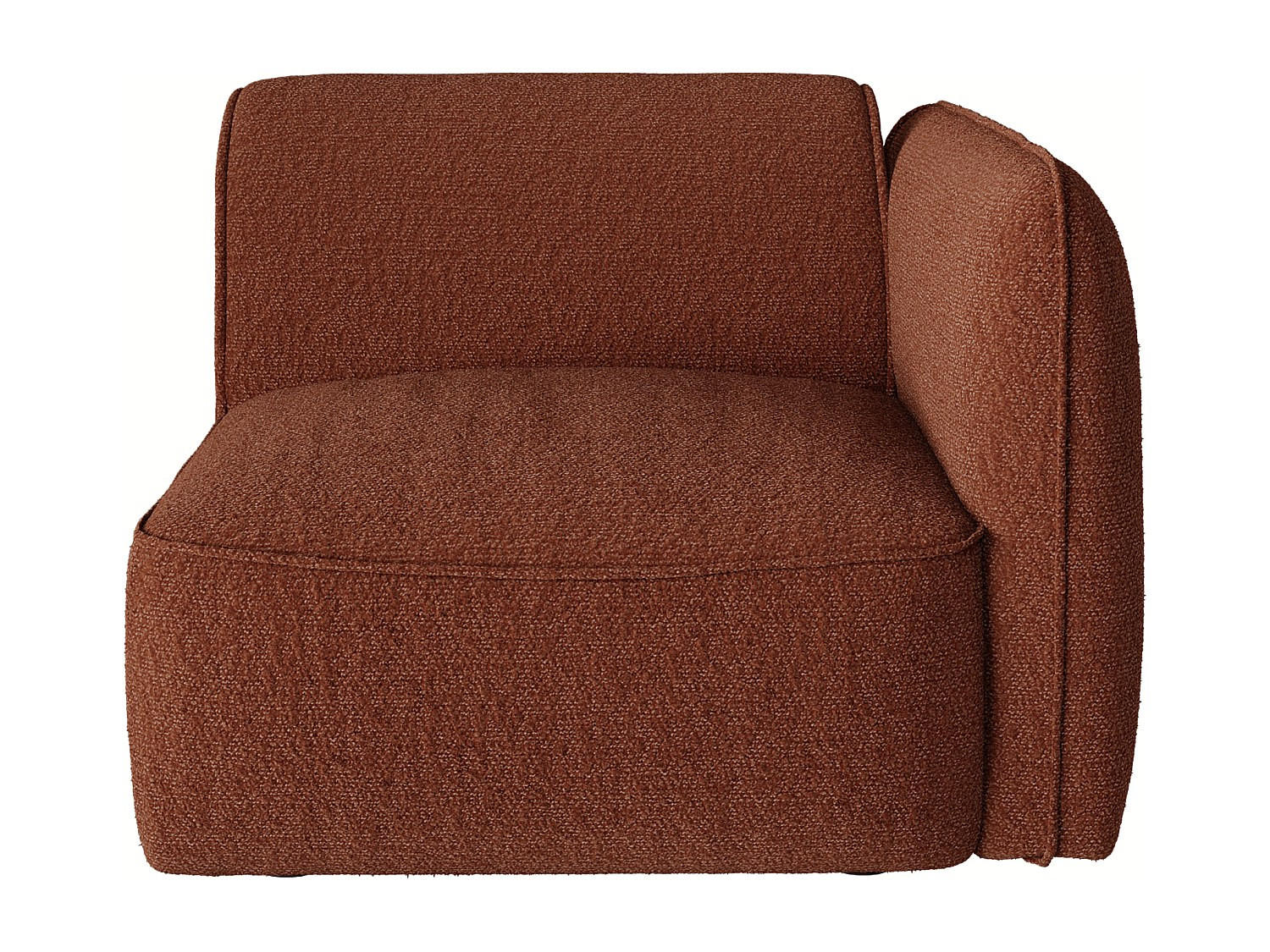 SESSEL mit gerader Rückenlehne - 1 Person - stoff - terracotta Camilio - Terracotta, Textil (98/74/97cm) - Vente-Unique