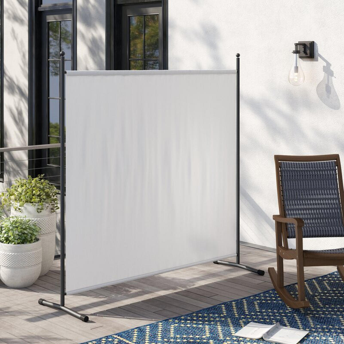 PARAVENT 1-tlg. 180x178 cm Weiß - Weiß, Metall (178/180cm) - QUICK STAR