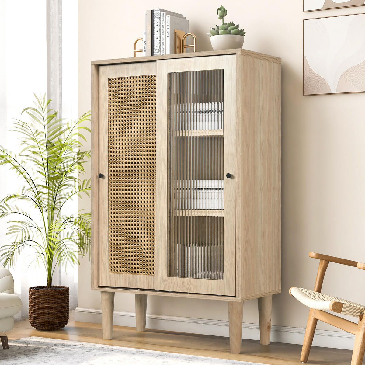 HIGHBOARD Hellbraun 60/40/100 cm - Braun, Holzwerkstoff (40/100/60cm) - Urban Meuble