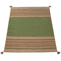 HOCHFLORTEPPICH 120/170 cm Kilim 217 - Grün, Textil (120/170cm) - Paco Home