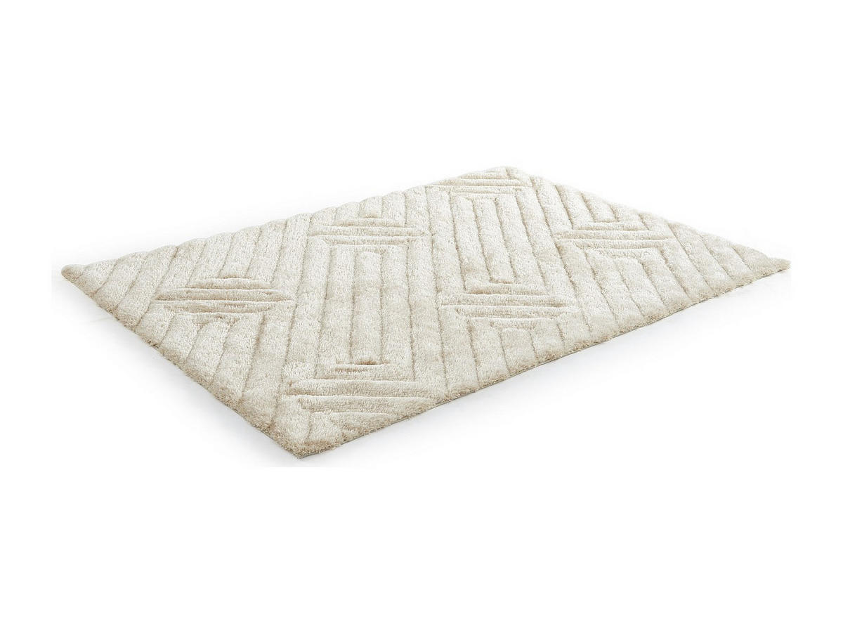 WOHNZIMMERTEPPICH - 230 cm x 160 cm - Stoff - Cremefarben MAZE - Creme, Textil (230/160cm) - Vente-Unique