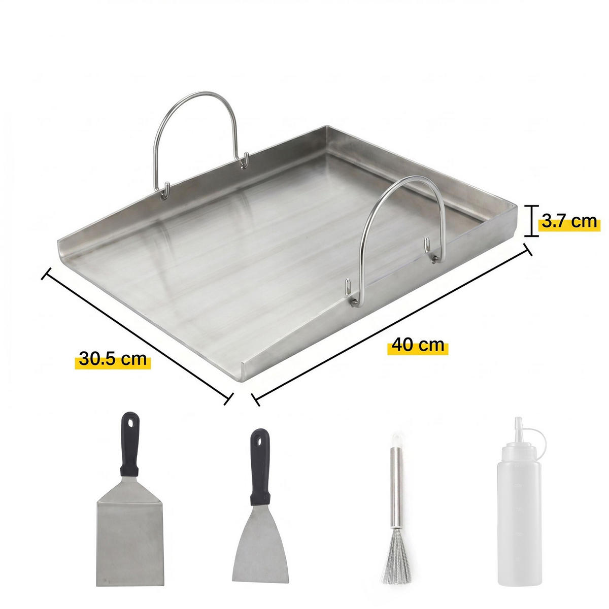 BACKBLECH Silver - Silberfarben, Metall (30.5/3.7/40cm) - Nettlife