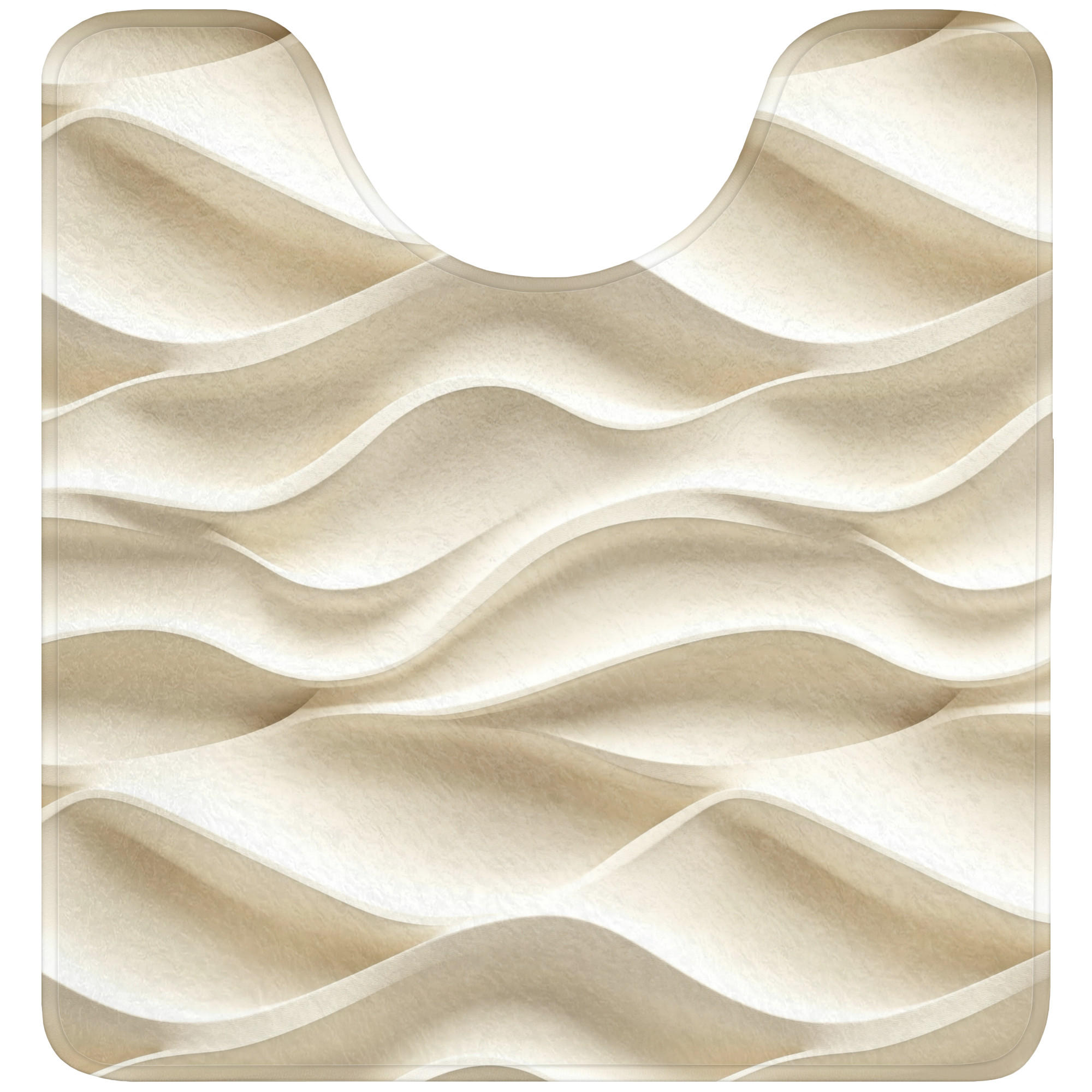 OnlyWow WC PŘEDLOŽKA Linie - Vlnité - Krémové 55x60 cm