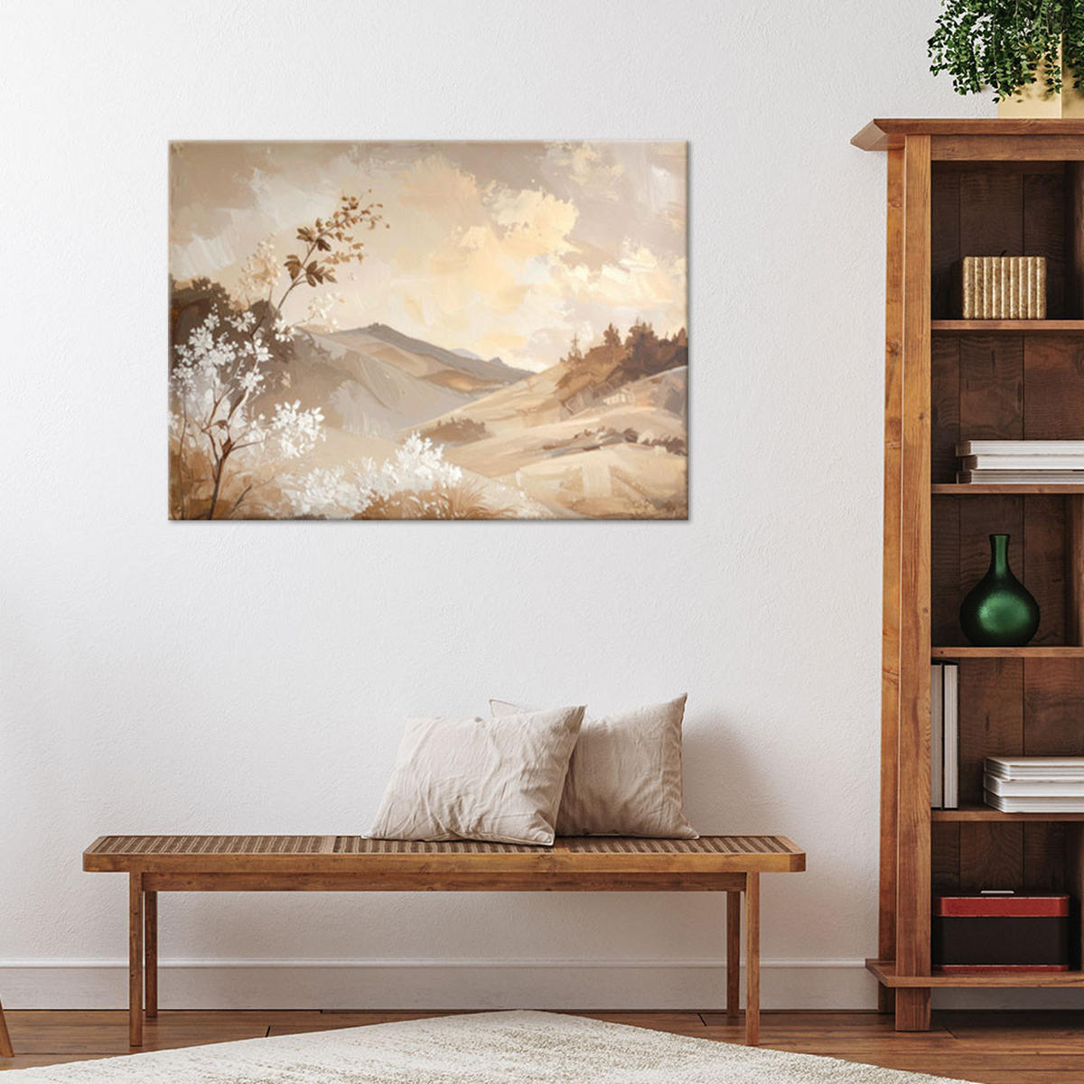 LEINWANDBILD Landschaften 60x40cm - Beige, Textil (60/40cm) - Feeby