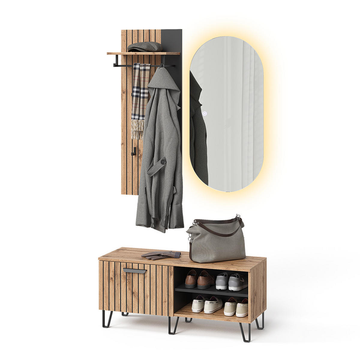 ŠATNÍ SKŘÍŇ Amber Dub Wotan - dub Wotan, kompozitní dřevo (43/110/26.6cm) - Vicco