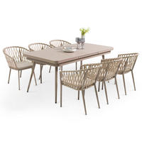 GARTENMÖBELSET SUNNY - Braun, Metall - IDIMEX