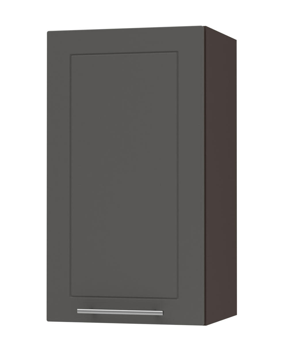 Feldmann-Wohnen Küchenhängeschrank Graphit, Dunkelgrau 40x72x32.5 cm
