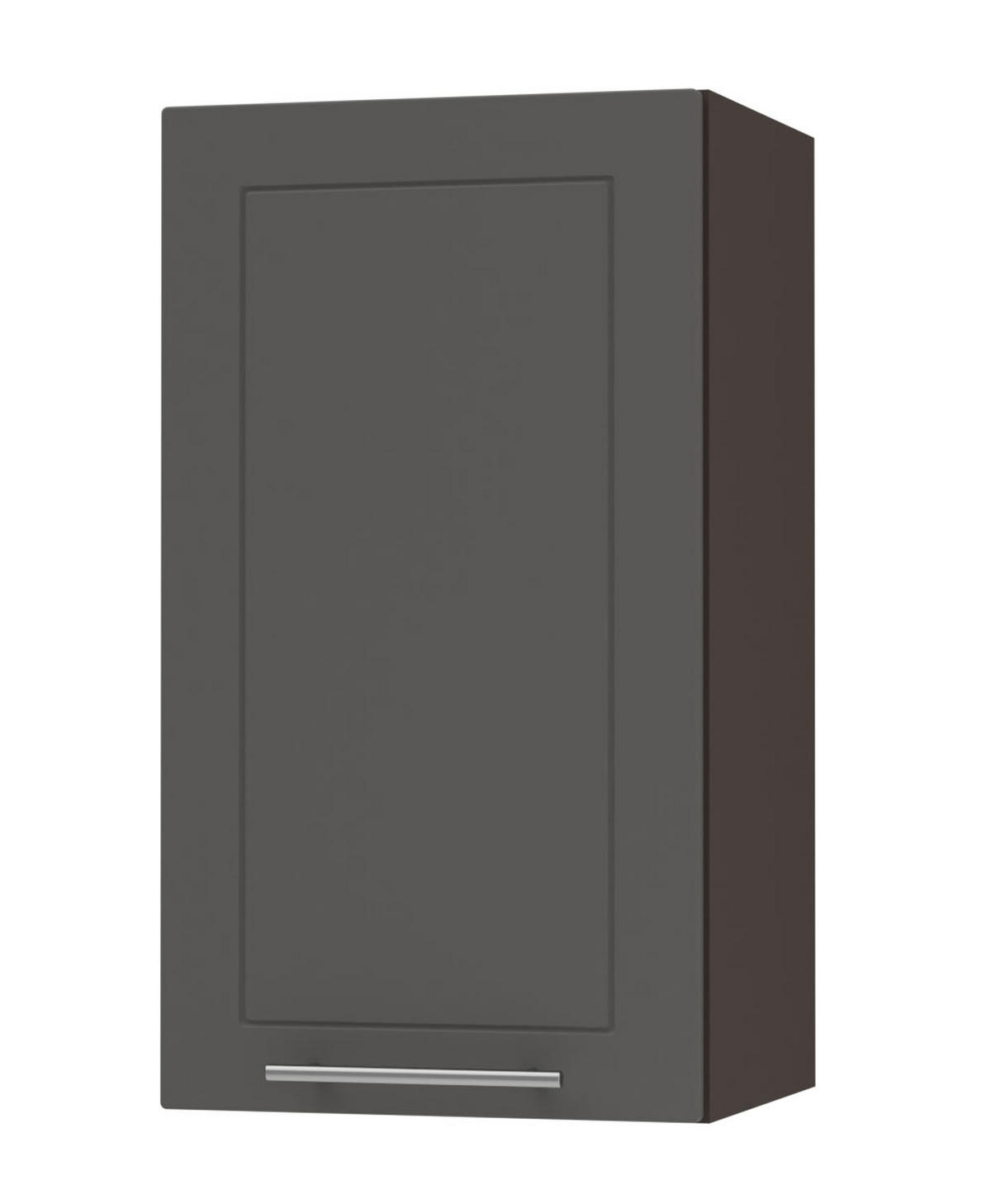 KÜCHENHÄNGESCHRANK Kvantum W2/40 Graphit Matt / Lava Matt 40 / 32,5 / 72cm - Dunkelgrau/Graphitfarben, Holz/Holzwerkstoff (40/72/32.5cm) - Feldmann-Wohnen