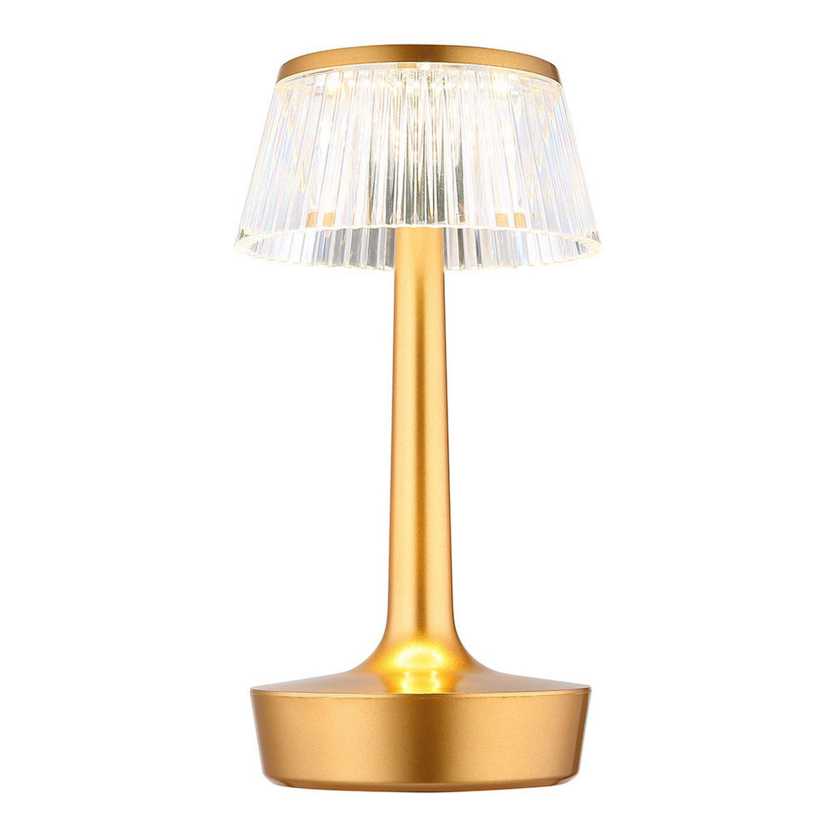 LED TISCHLEUCHTE Messing Kristall-Effekt - Messingfarben, Kunststoff (12/12/23cm) - Globo Lighting