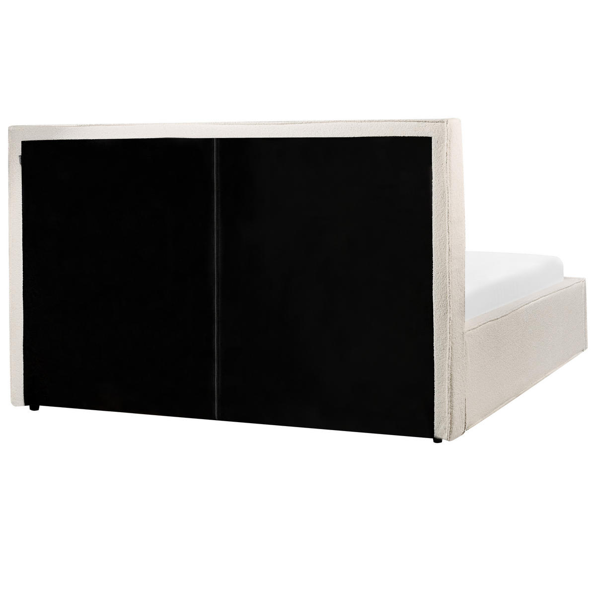 POLSTERBETT 160x200 cm Weiß Moissac - Creme, Textil (160/200cm) - Beliani
