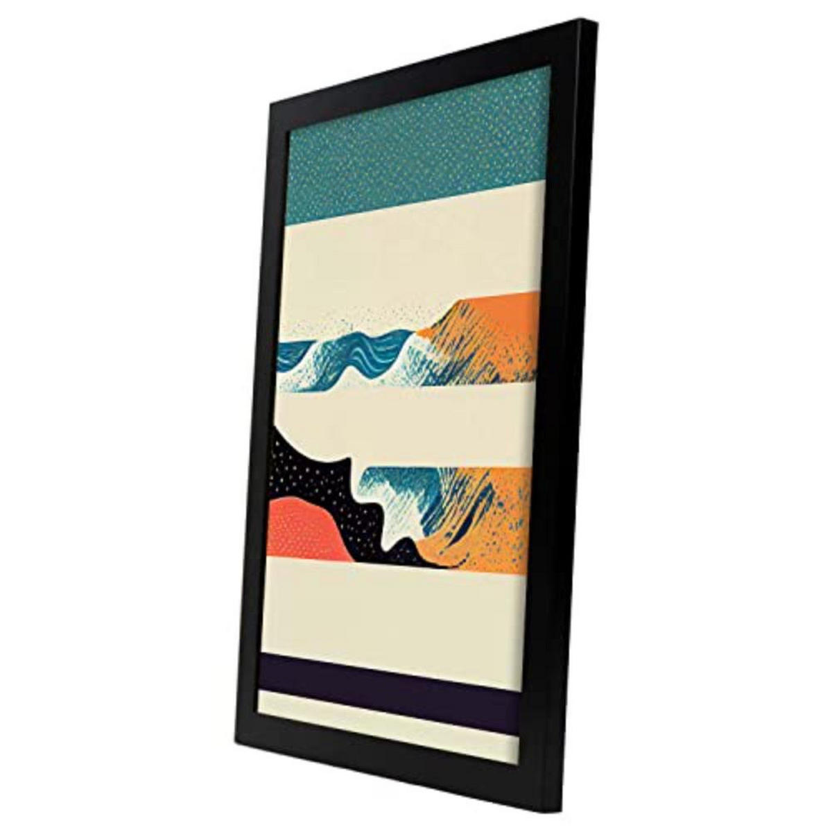 POSTER Set mit 4 Vogel im Abstrakt Moderne Galaxien A3 Schwarzer Rahmen - Schwarz, Papier (29.7/3cm) - Nacnic