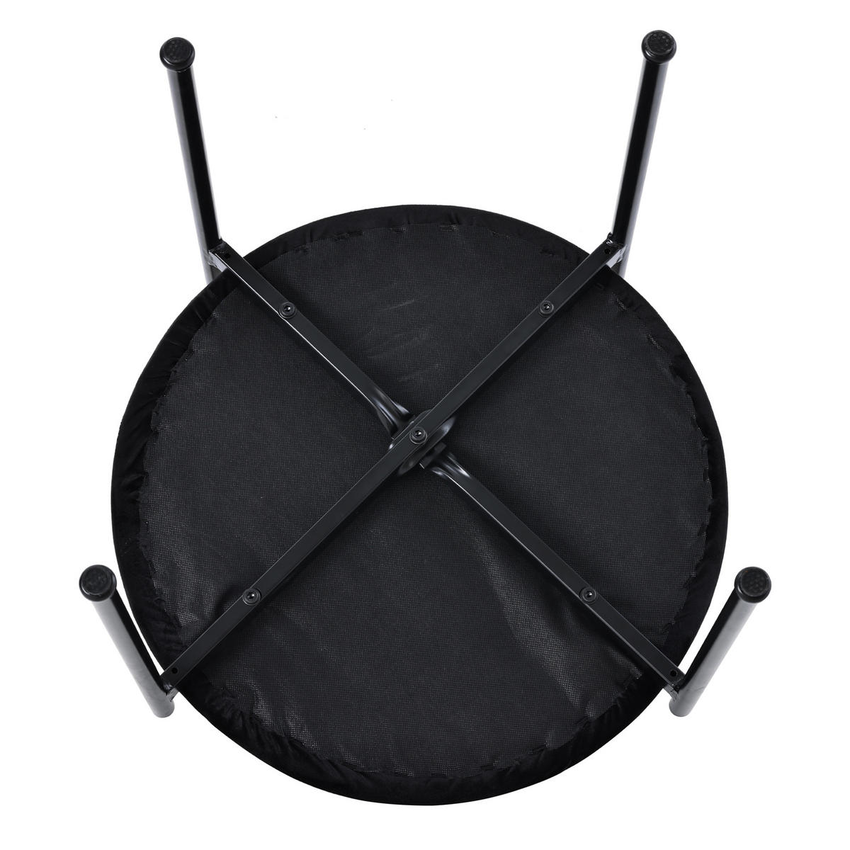 ESSZIMMERSTUHL 4er-Set mit Rattan-Rückenlehne Samt Black - Schwarz, Metall (40/75/45.1cm) - Meubliv