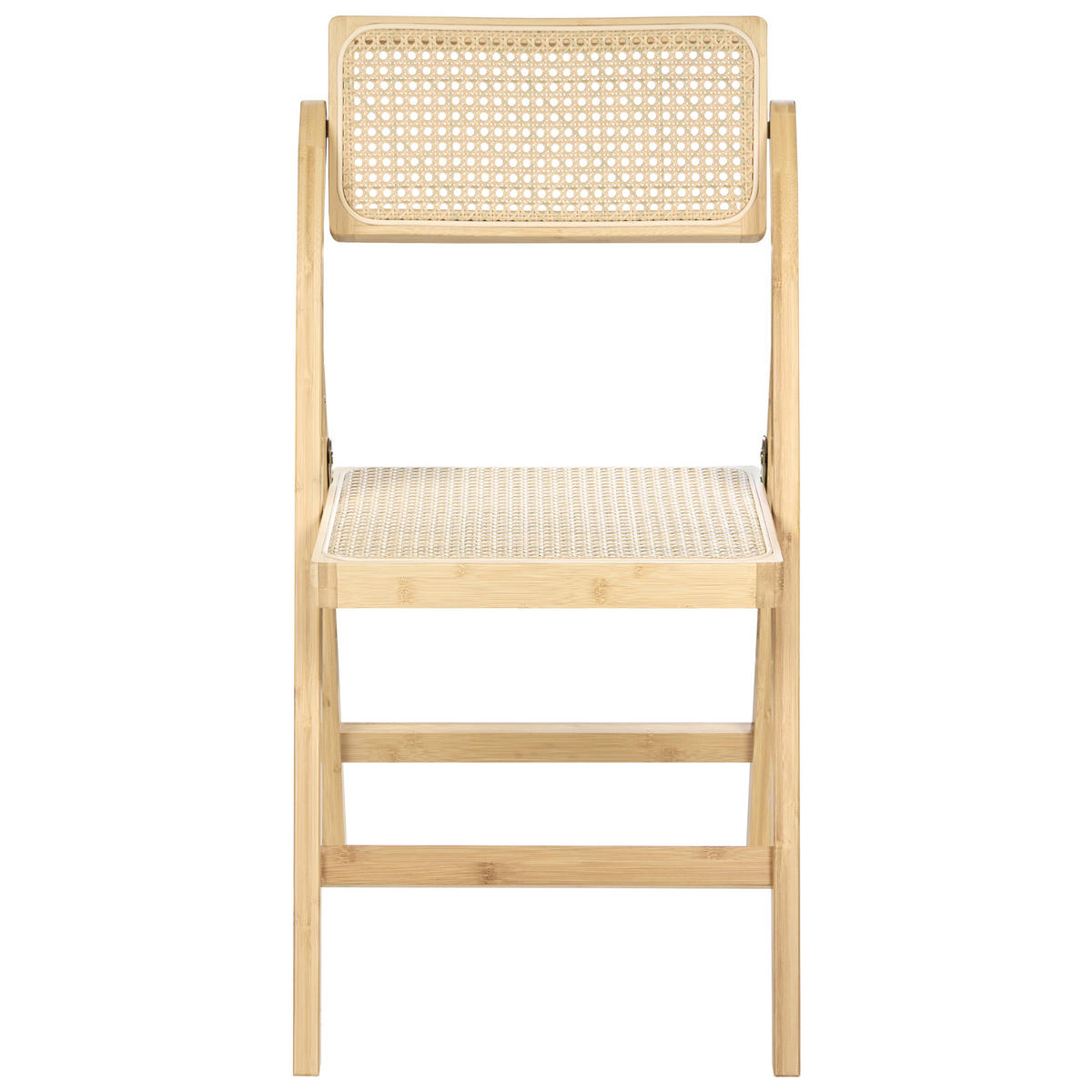 ESSZIMMERSTUHL 2er-Set klappbar Bambus Hellbraun Modane - Hellbraun, Holz (45/83/54cm) - Beliani