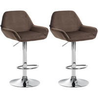 BARHOCKER Braga Set 2-teilig 89-109x51x52 cm Braun - Braun, Textil (51/89/52cm) - furnicato