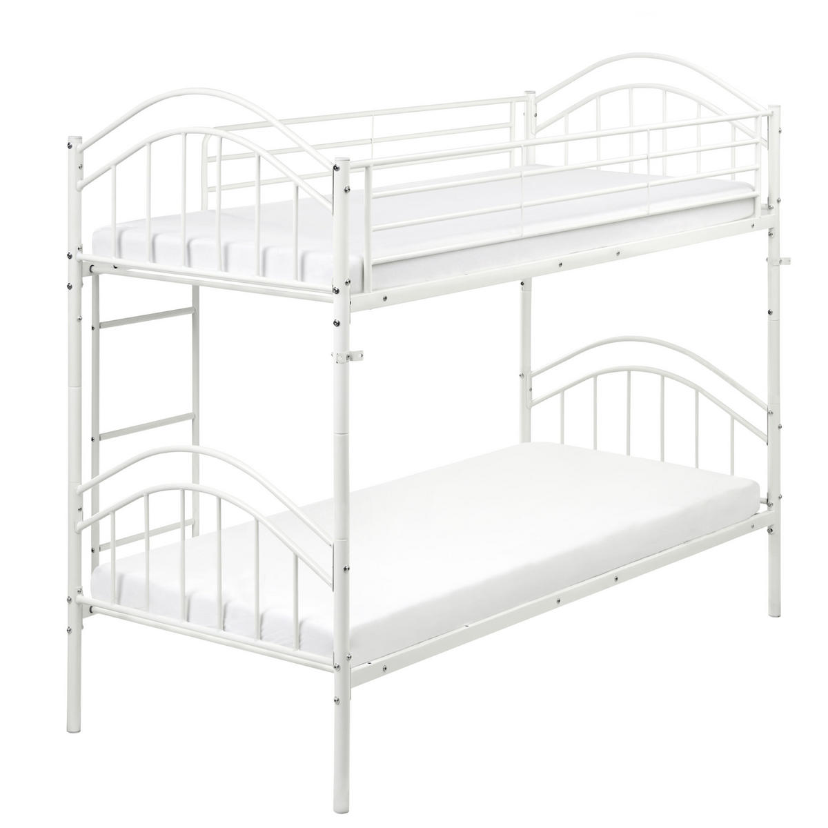 HOCHBETT 90/200 cm Weiß Chartres - Weiß, Metall (90/200cm) - Beliani