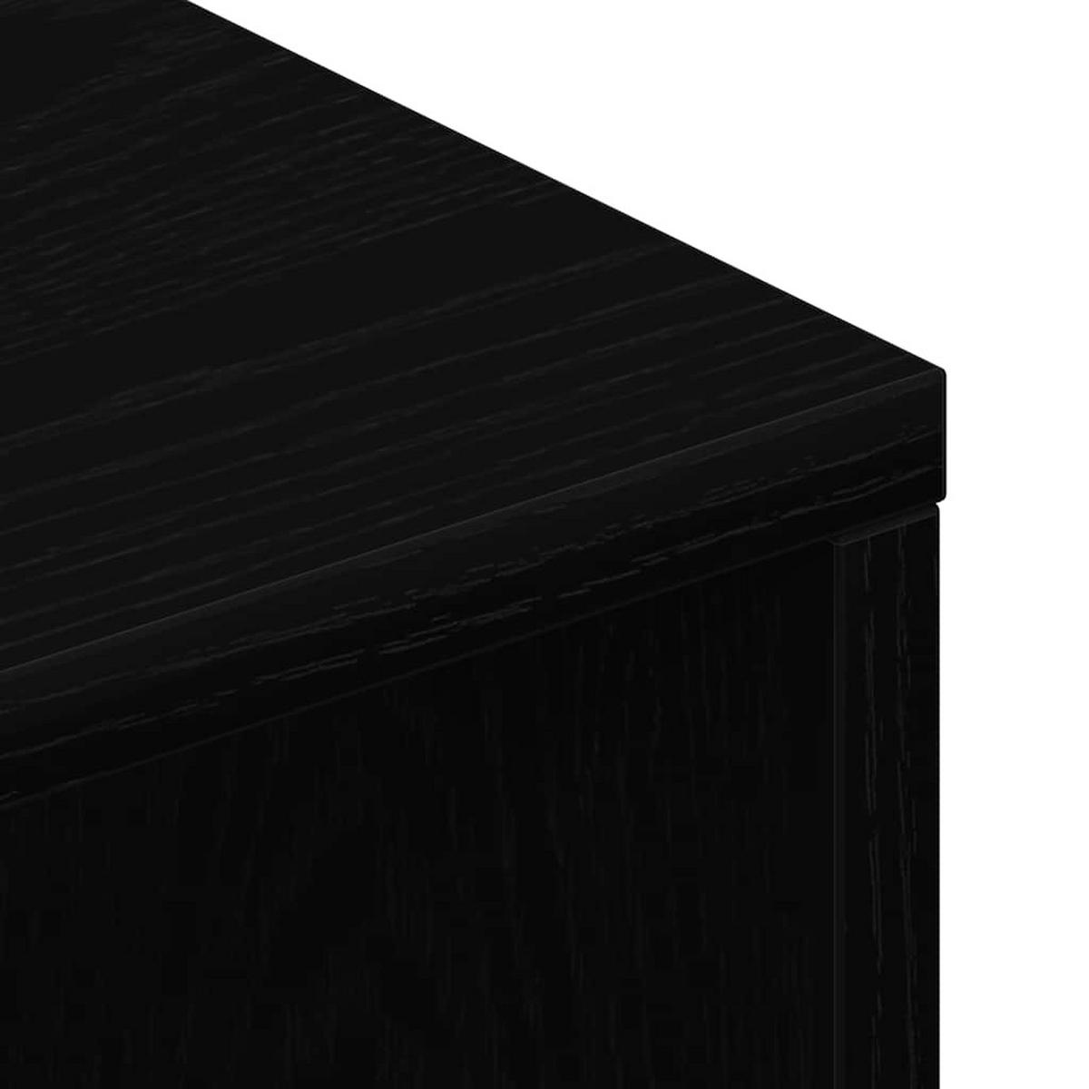 TV-SCHRANK Schwarz Eichen-Optik 100/40/40 Cm Holzwerkstoff - Schwarz, Holzwerkstoff (40/40/100cm) - vidaXL