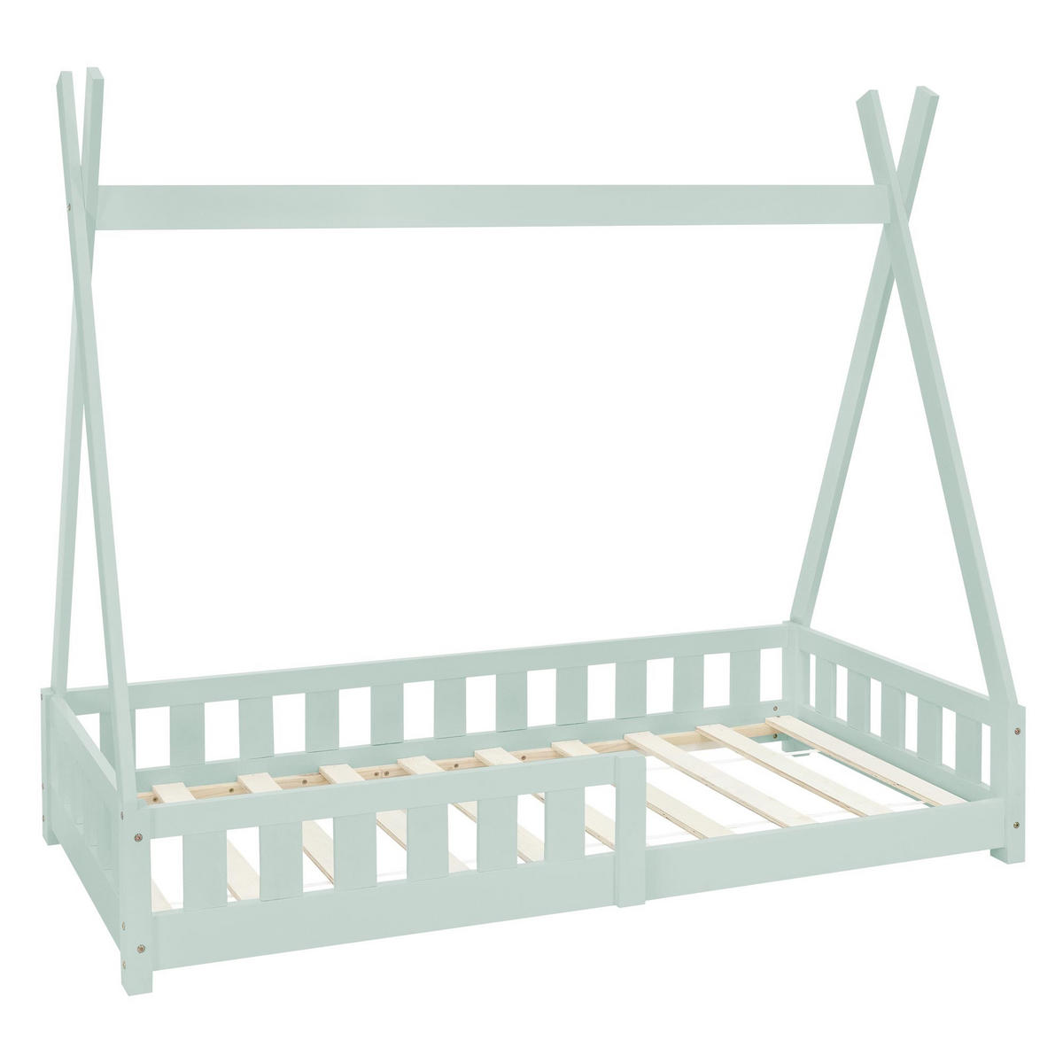 KINDERBETT Tipi 80x160 cm Mint - Mintgrün, Holz (80/160cm) - ML-DESIGN