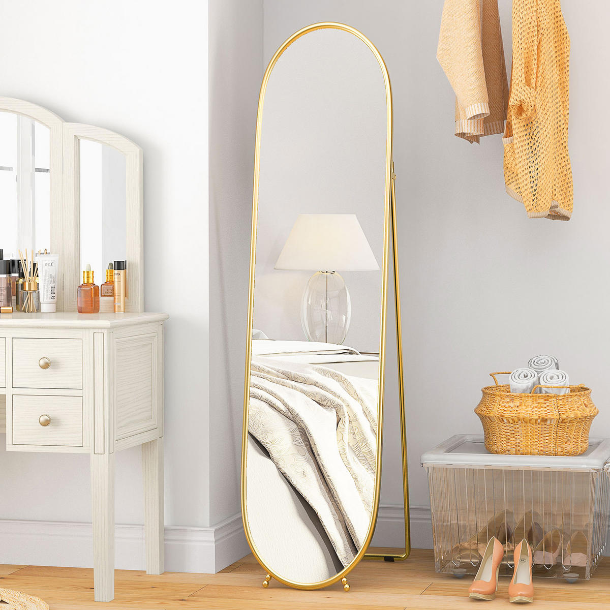 STANDSPIEGEL goldfarben 40.0/4.0/160.0cm - Goldfarben, Metall (4/160/40cm)