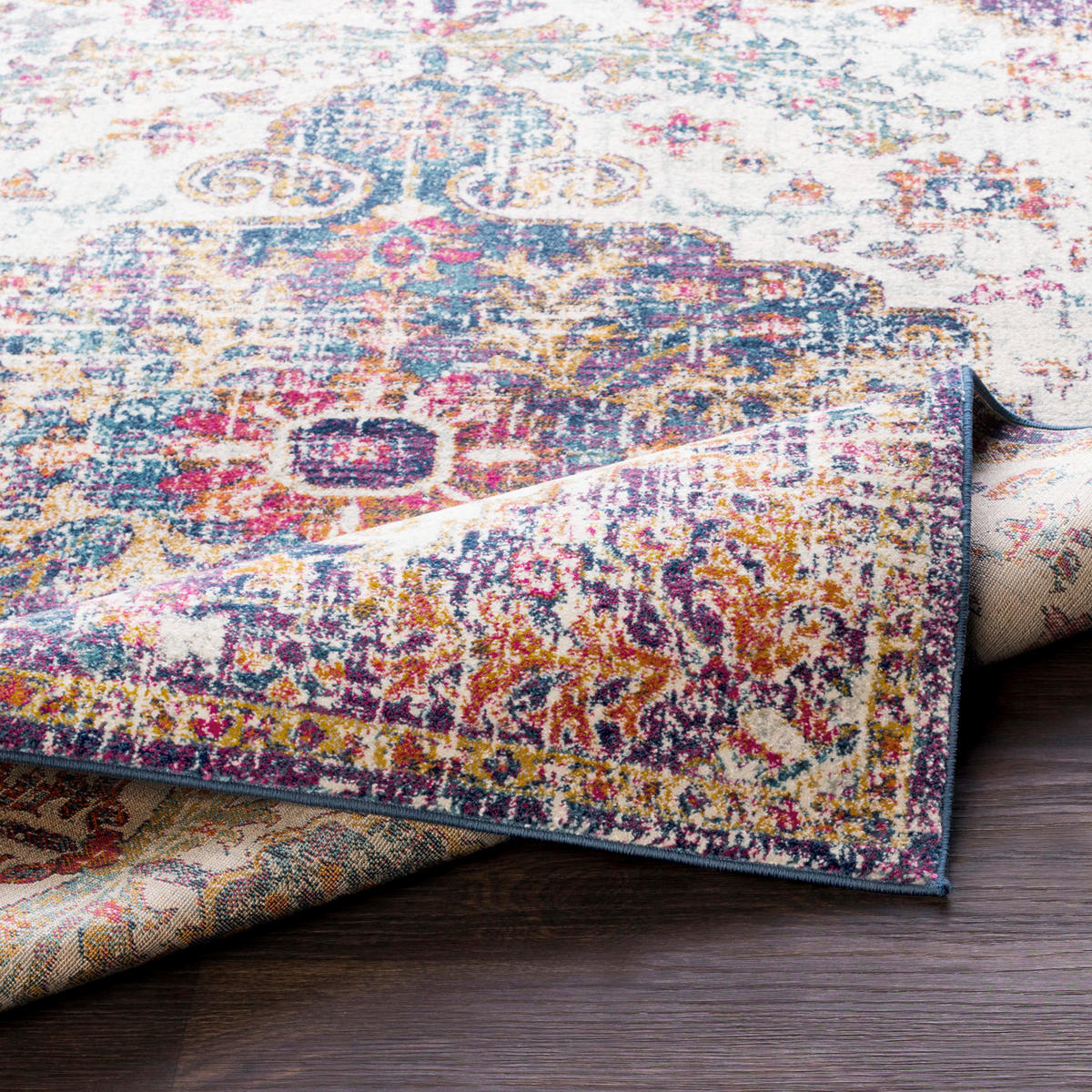 VINTAGE-TEPPICH 160/220 cm Mehrfarbig - Blau/Multicolor, Naturmaterialien/Textil (160/220cm) - LIVABLISS