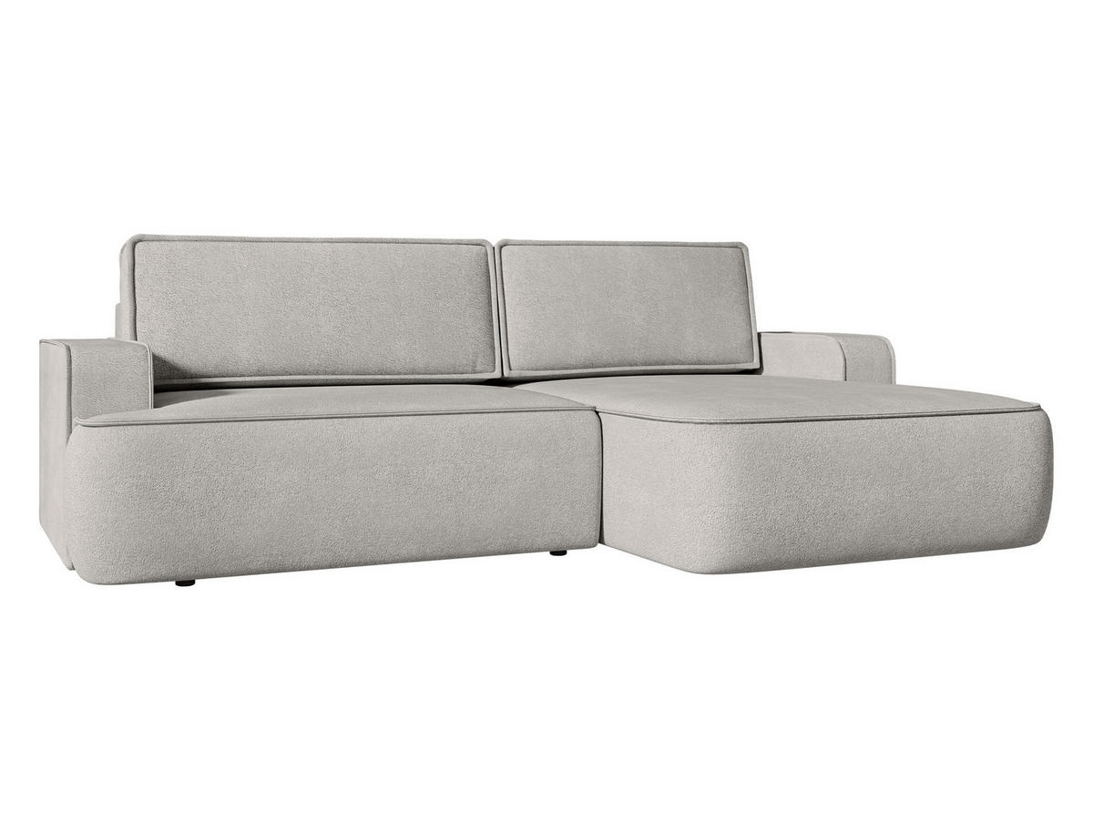 ECKSOFA Mono, Seite: Rechts - Hellgrau/Schwarz, Holz/Kunststoff (260/168cm) - MIRJAN24