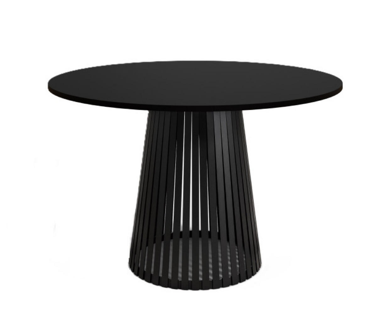 TISCH Schwarz VIV Mit Lamellen Rund 75 cm - Schwarz, Holzwerkstoff (75/75/76cm) - Sepro Meble